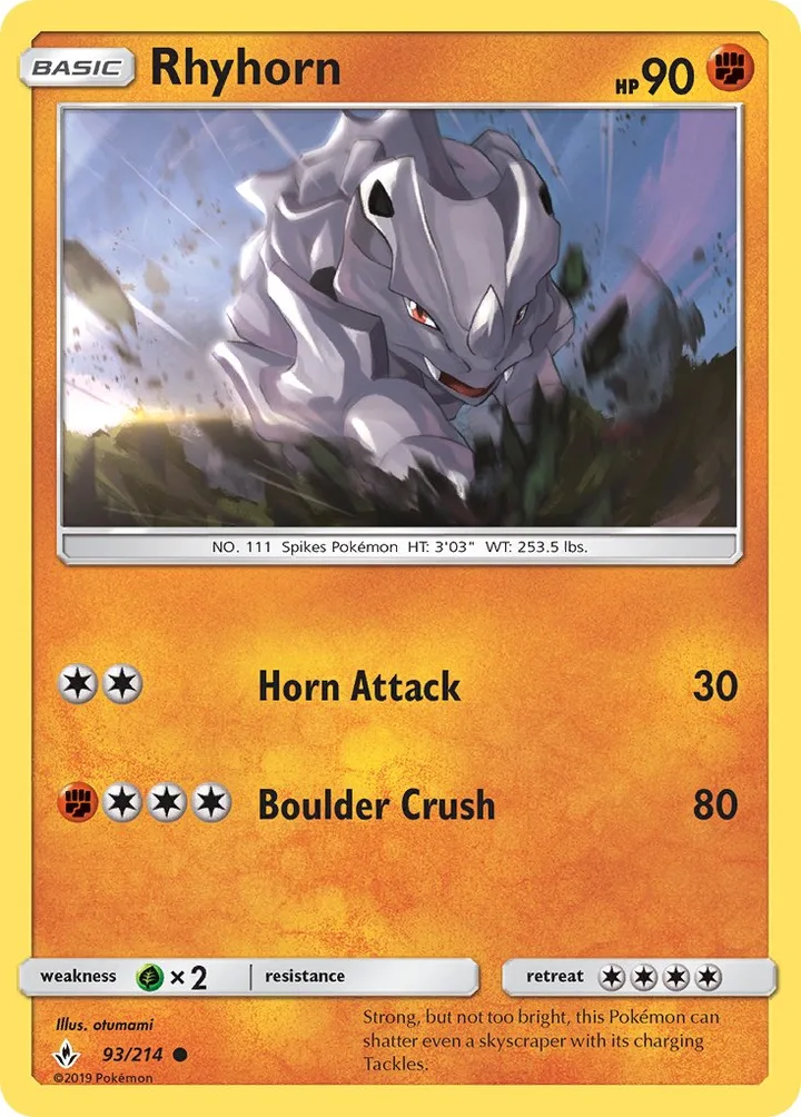Rhyhorn, Unbroken Bonds 93/214