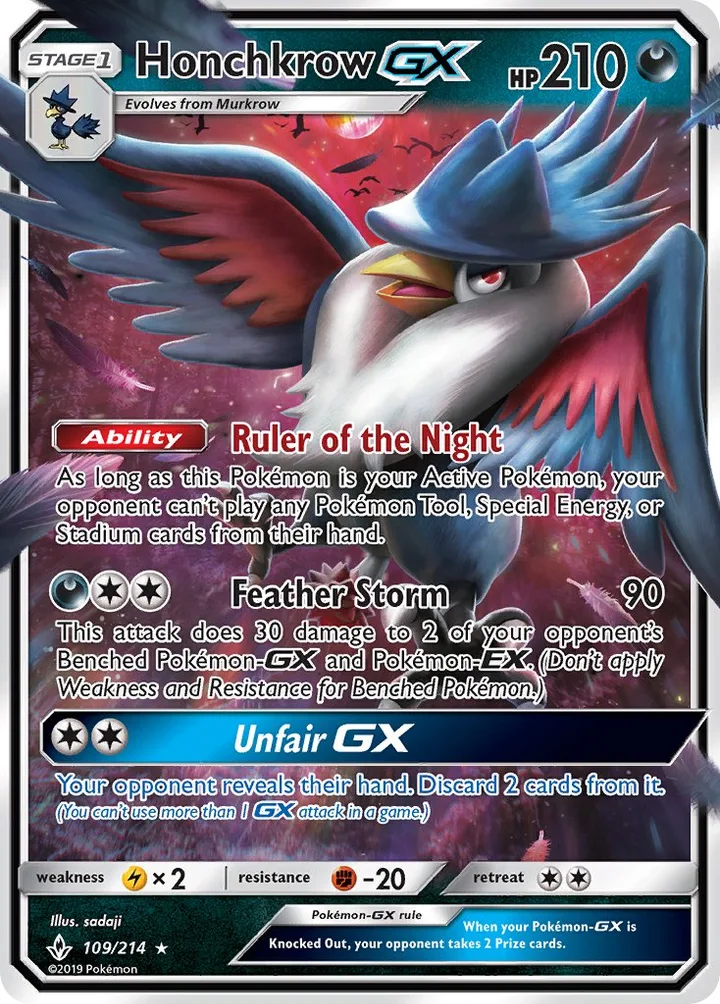 Honchkrow-GX, Unbroken Bonds 109/214