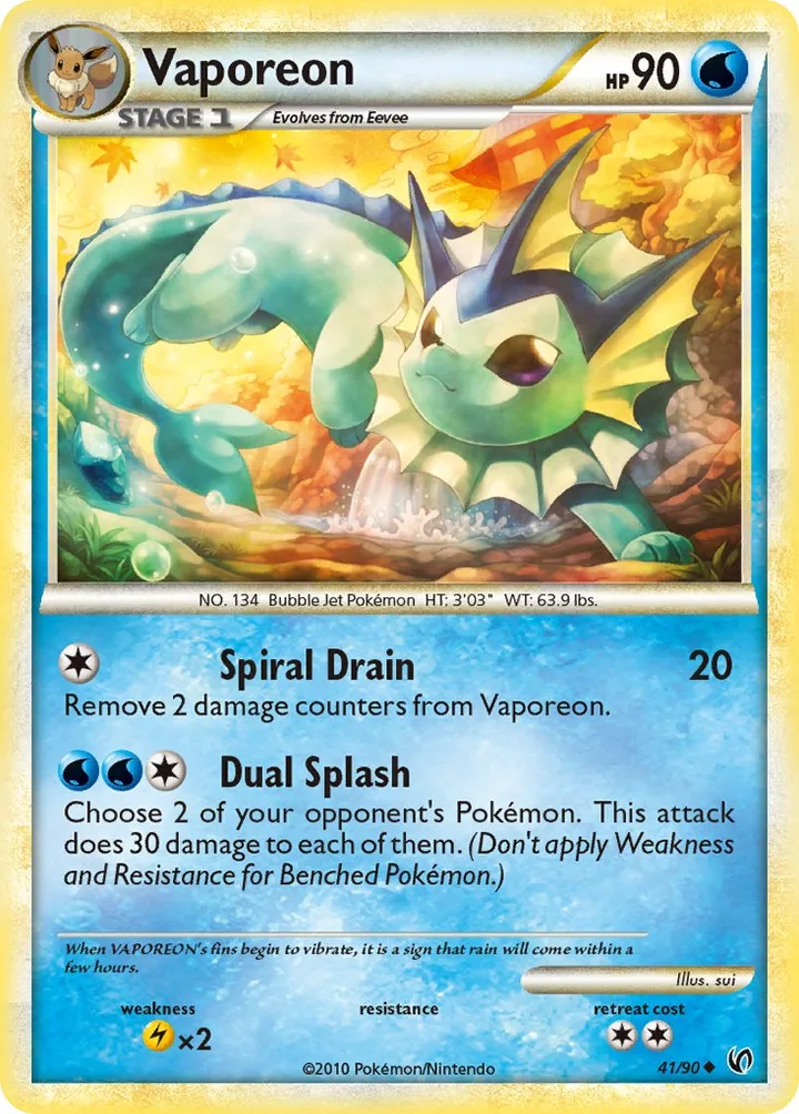 Vaporeon, Undaunted 41/90