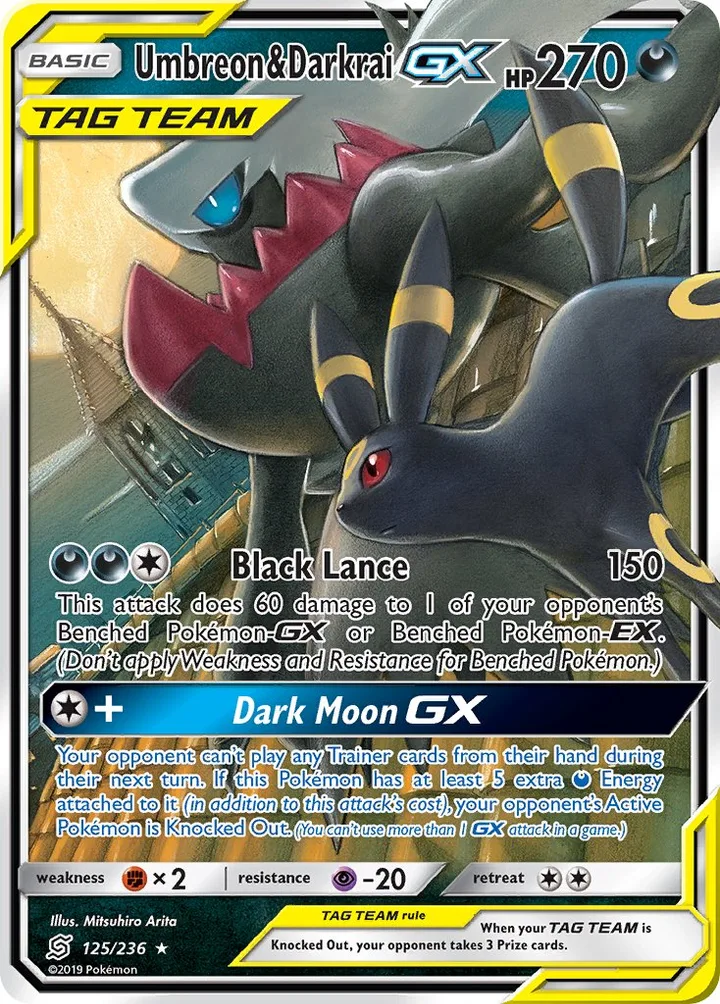 Umbreon & Darkrai-GX, Unified Minds 125/236