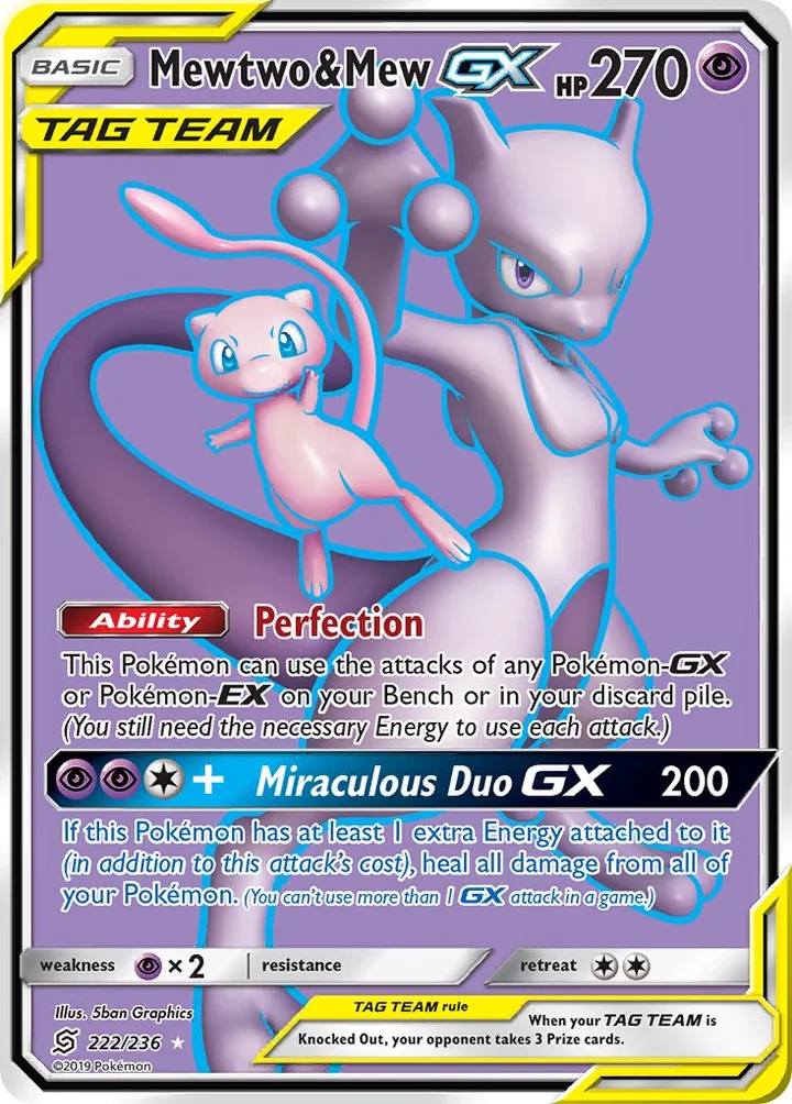 Mewtwo & Mew-GX, Unified Minds 222/236