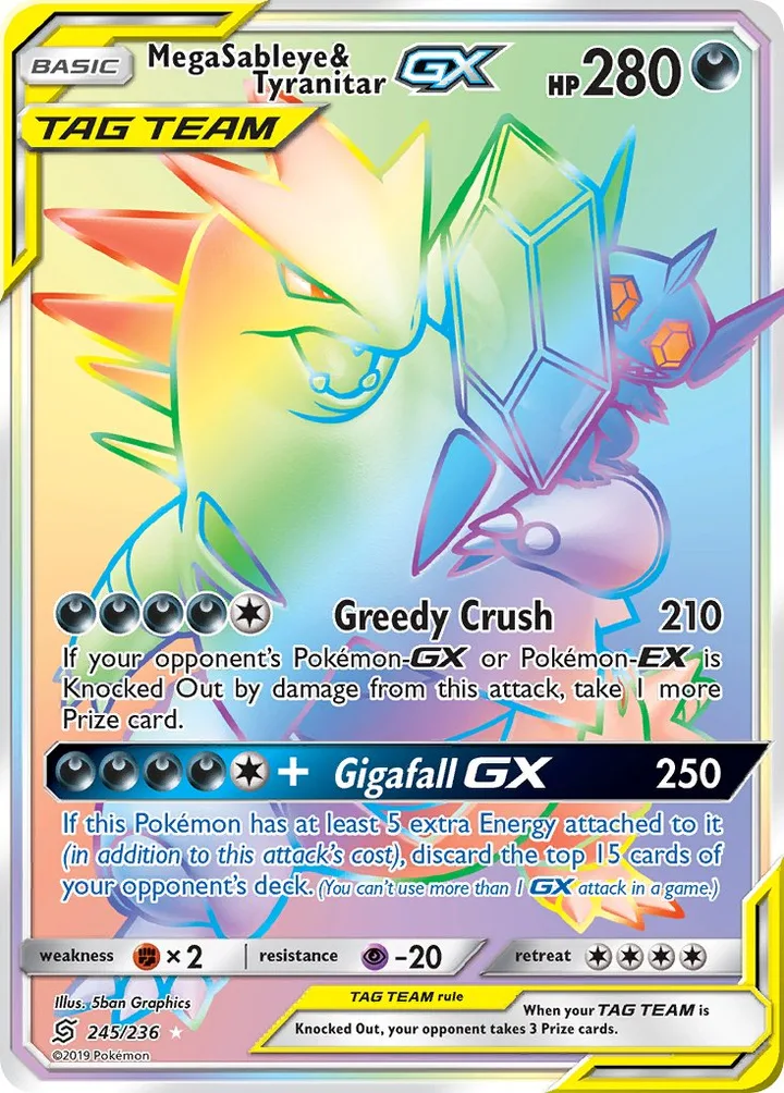 Mega Sableye & Tyranitar-GX, Unified Minds 245/236