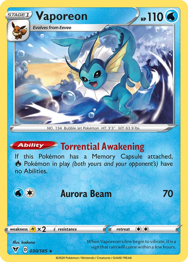 Vaporeon, Vivid Voltage 030/185