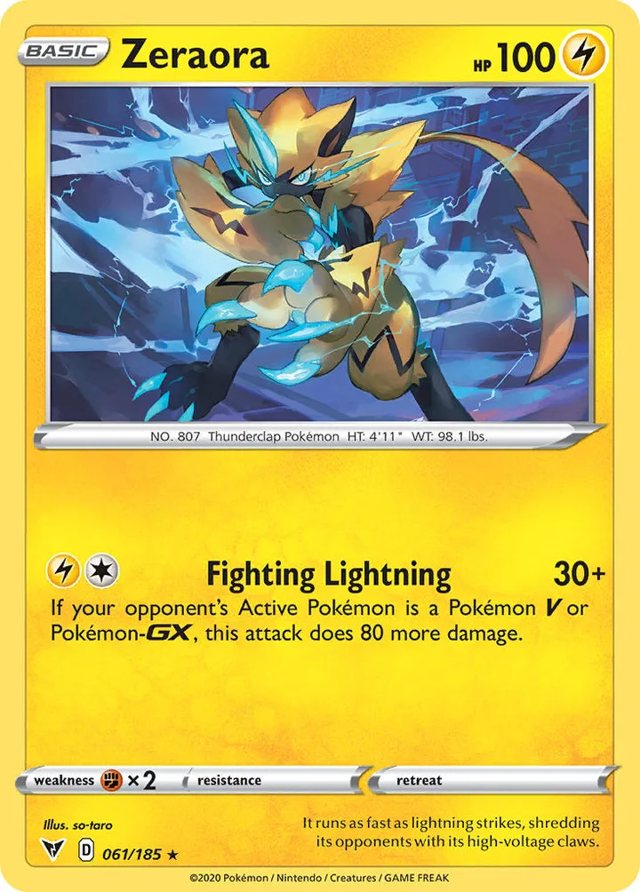 Zeraora, Vivid Voltage 061/185