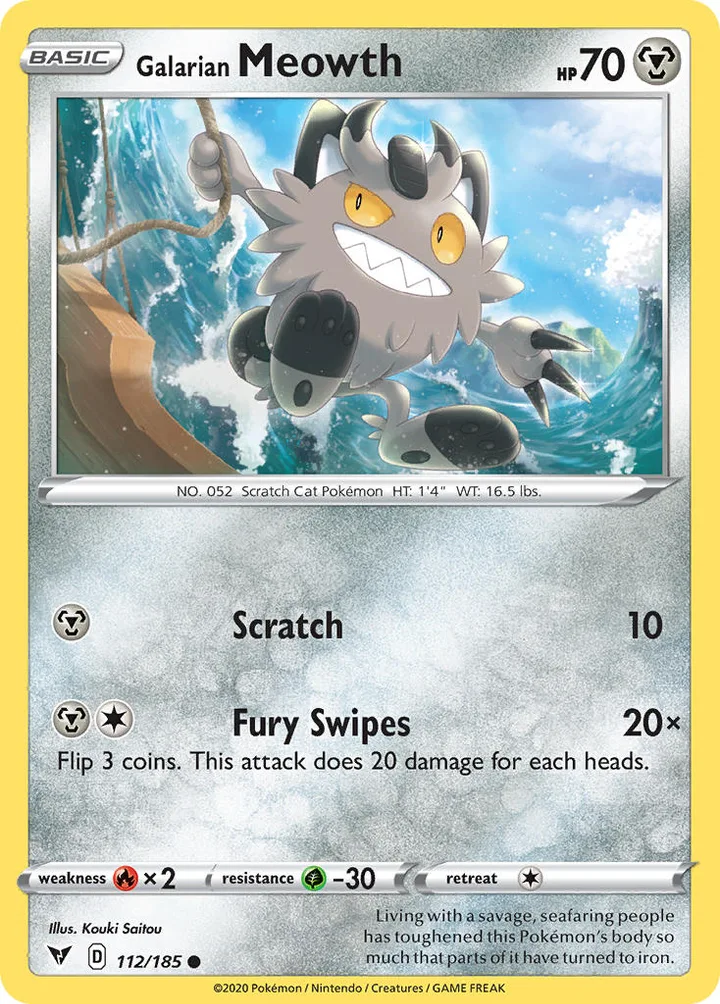 Galarian Meowth, Vivid Voltage 112/185