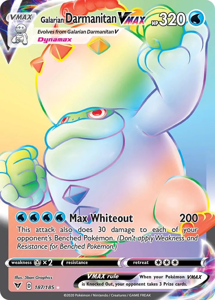 Galarian Darmanitan VMAX, Vivid Voltage 187/185