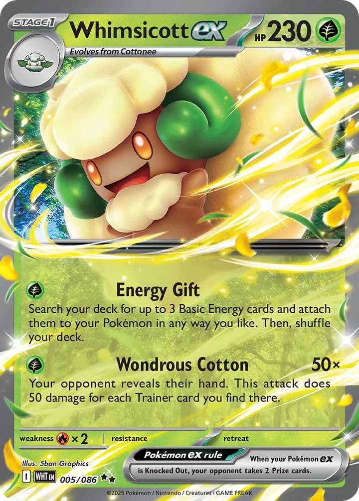 Whimsicott ex, White Flare 005/086