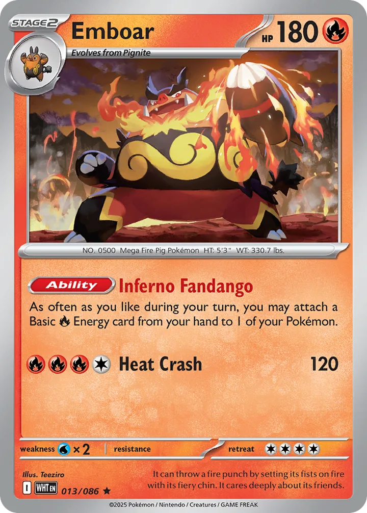 Emboar, White Flare 013/086