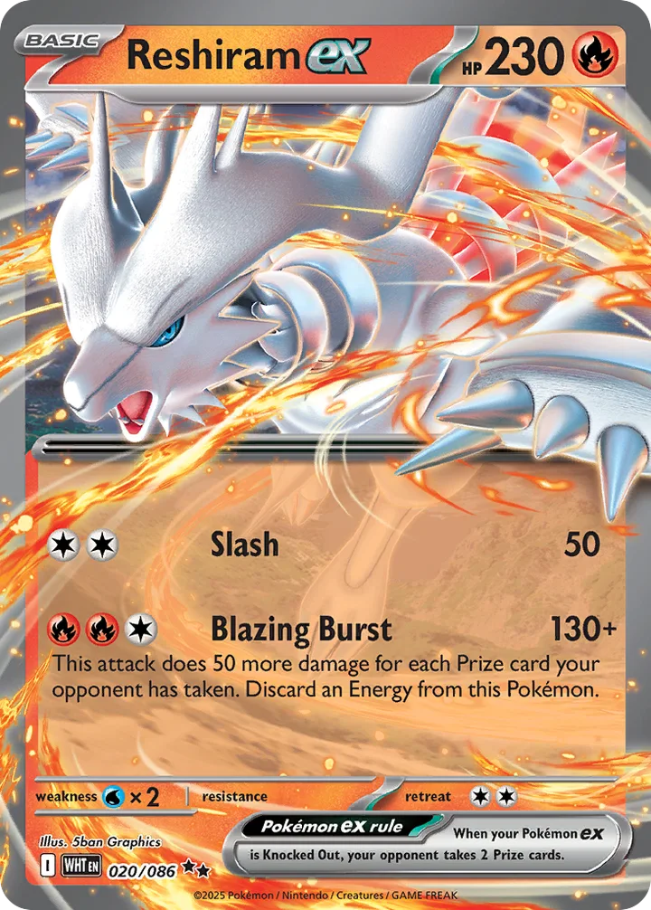 Reshiram ex, White Flare 020/086