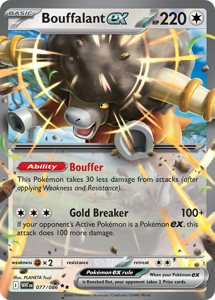 Bouffalant ex, White Flare 077/086