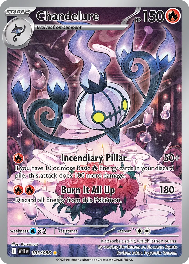 Chandelure, White Flare 103/086