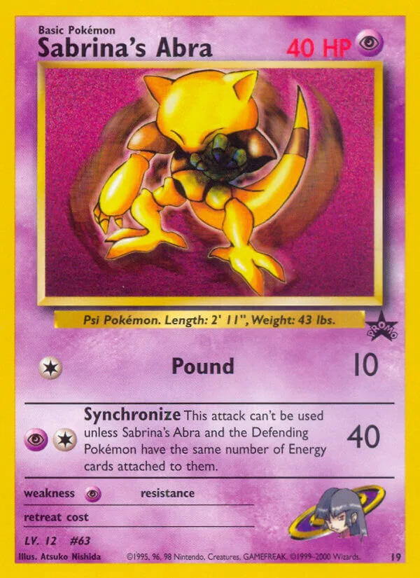 Sabrina’s Abra, Wizards Black Star Promos 19