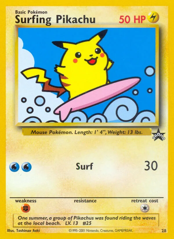 Surfing Pikachu, Wizards Black Star Promos 28
