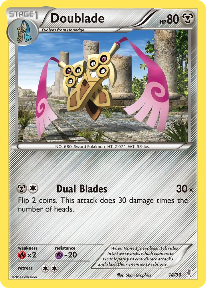Doublade, XY Trainer Kit—Bisharp 14/30