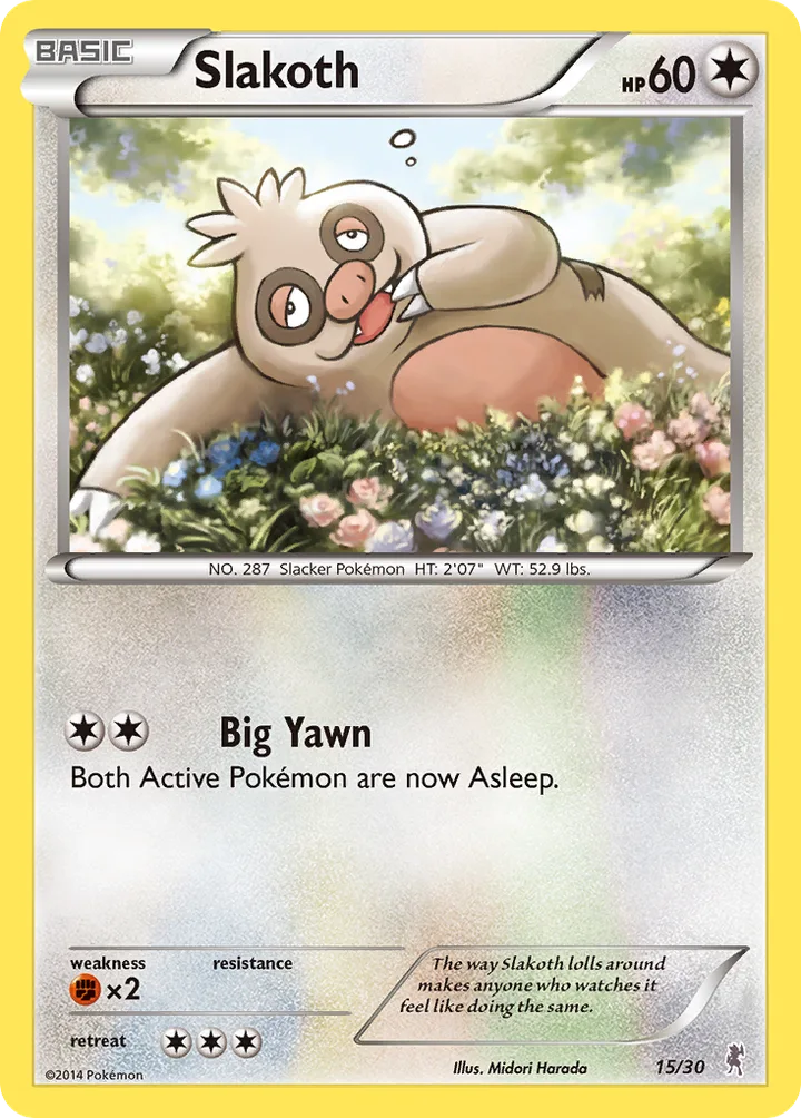 Slakoth, XY Trainer Kit—Bisharp 15/30