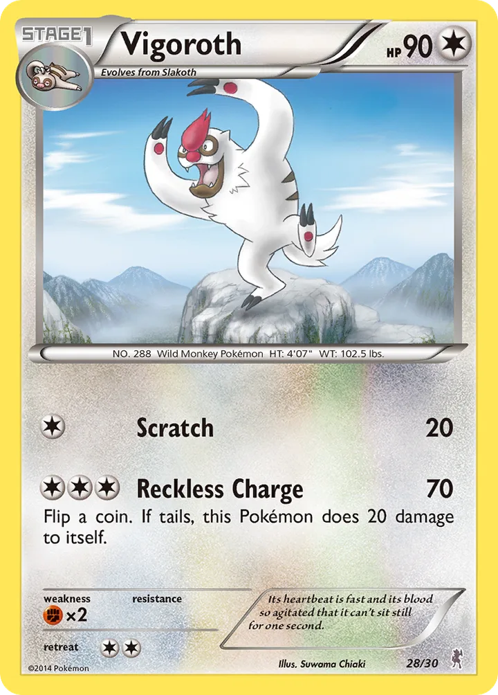 Vigoroth, XY Trainer Kit—Bisharp 28/30