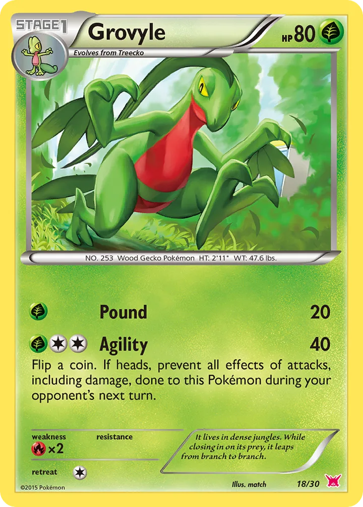 Grovyle, XY Trainer Kit—Latias 18/30
