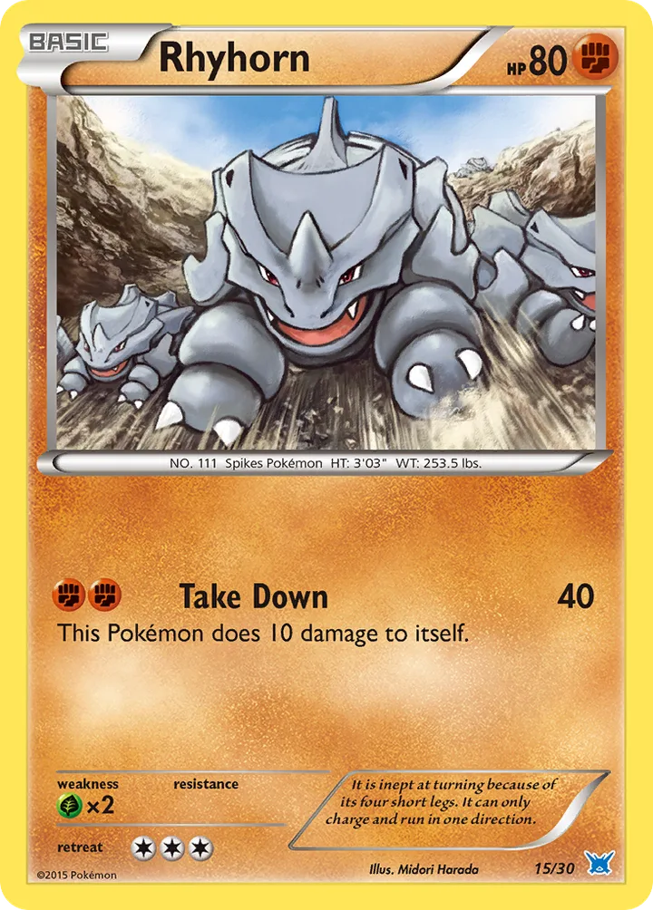 Rhyhorn, XY Trainer Kit—Latios 15/30