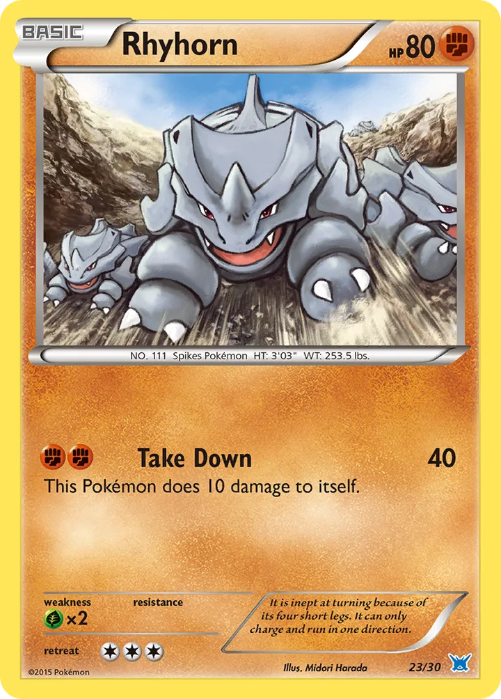 Rhyhorn, XY Trainer Kit—Latios 23/30