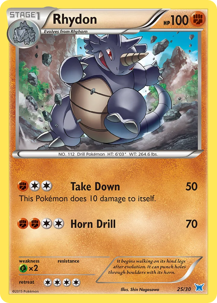 Rhydon, XY Trainer Kit—Latios 25/30