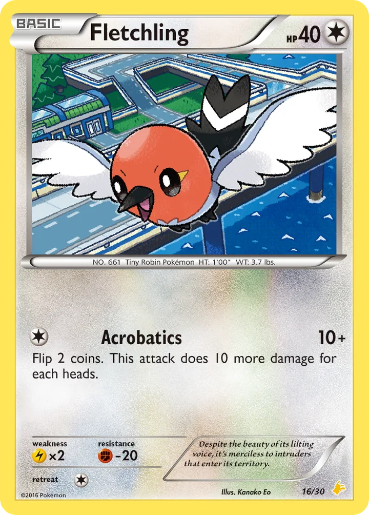Fletchling, XY Trainer Kit—Pikachu Libre 16/30