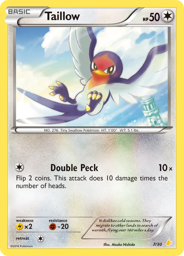 Taillow, XY Trainer Kit—Pikachu Libre 7/30