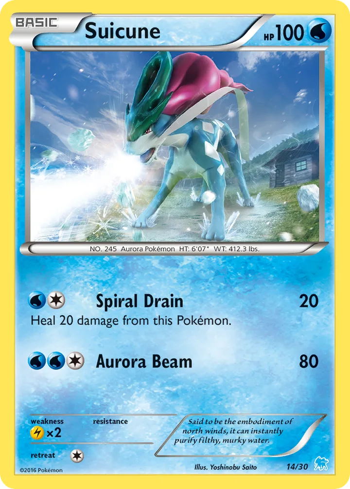 Suicune, XY Trainer Kit—Suicune 14/30