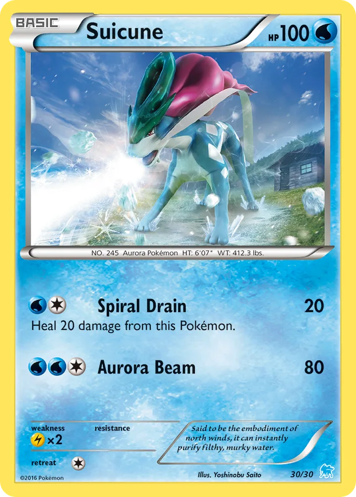 Suicune, XY Trainer Kit—Suicune 30/30