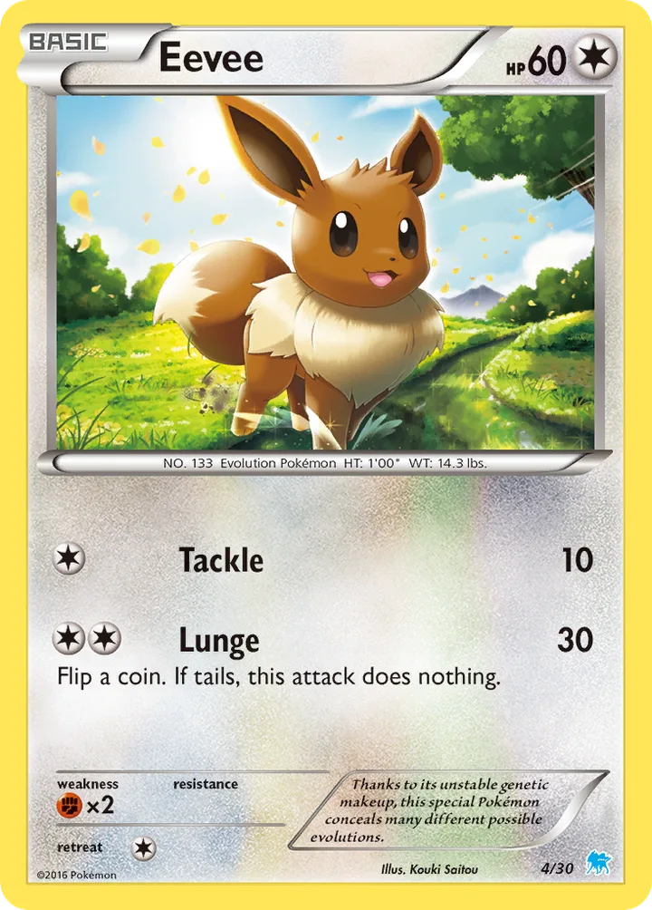 Eevee, XY Trainer Kit—Suicune 4/30