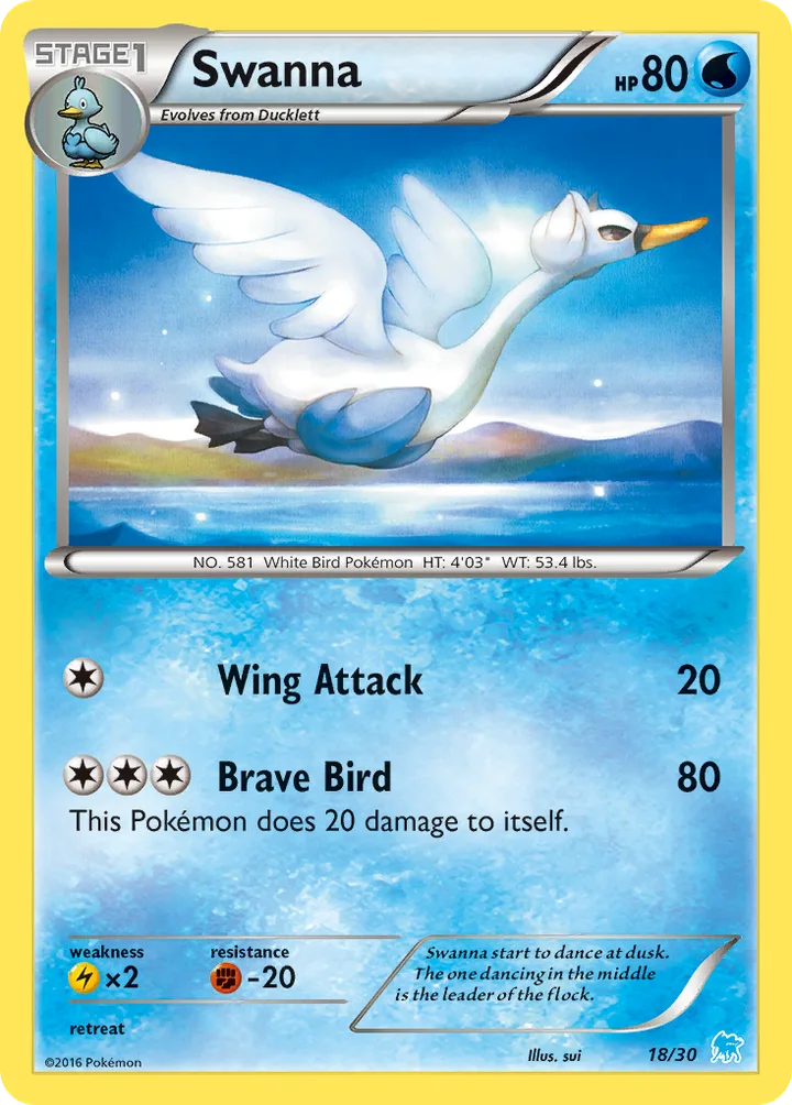 Swanna, XY Trainer Kit—Suicune 18/30