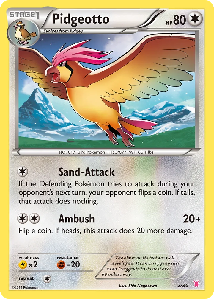 Pidgeotto, XY Trainer Kit—Wigglytuff 2/30