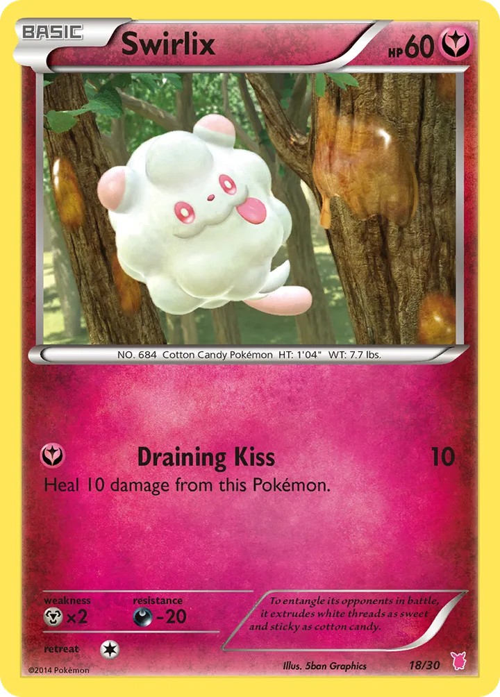 Swirlix, XY Trainer Kit—Wigglytuff 18/30