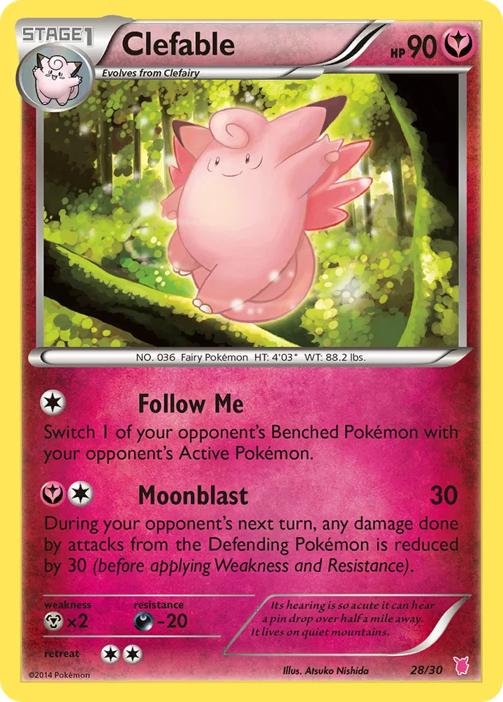 Clefable, XY Trainer Kit—Wigglytuff 28/30